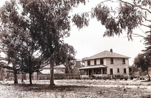856: Del Mar Historical Collection, EN-20. Lienhard home, c. 1918. Highway 101 in foreground.

